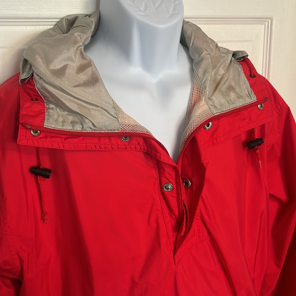 L.L Bean Vintage Red Quarter Zip Windbreaker